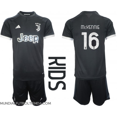Camiseta Juventus Weston McKennie #16 Tercera Equipación Replica 2023-24 para niños mangas cortas (+ Pantalones cortos)